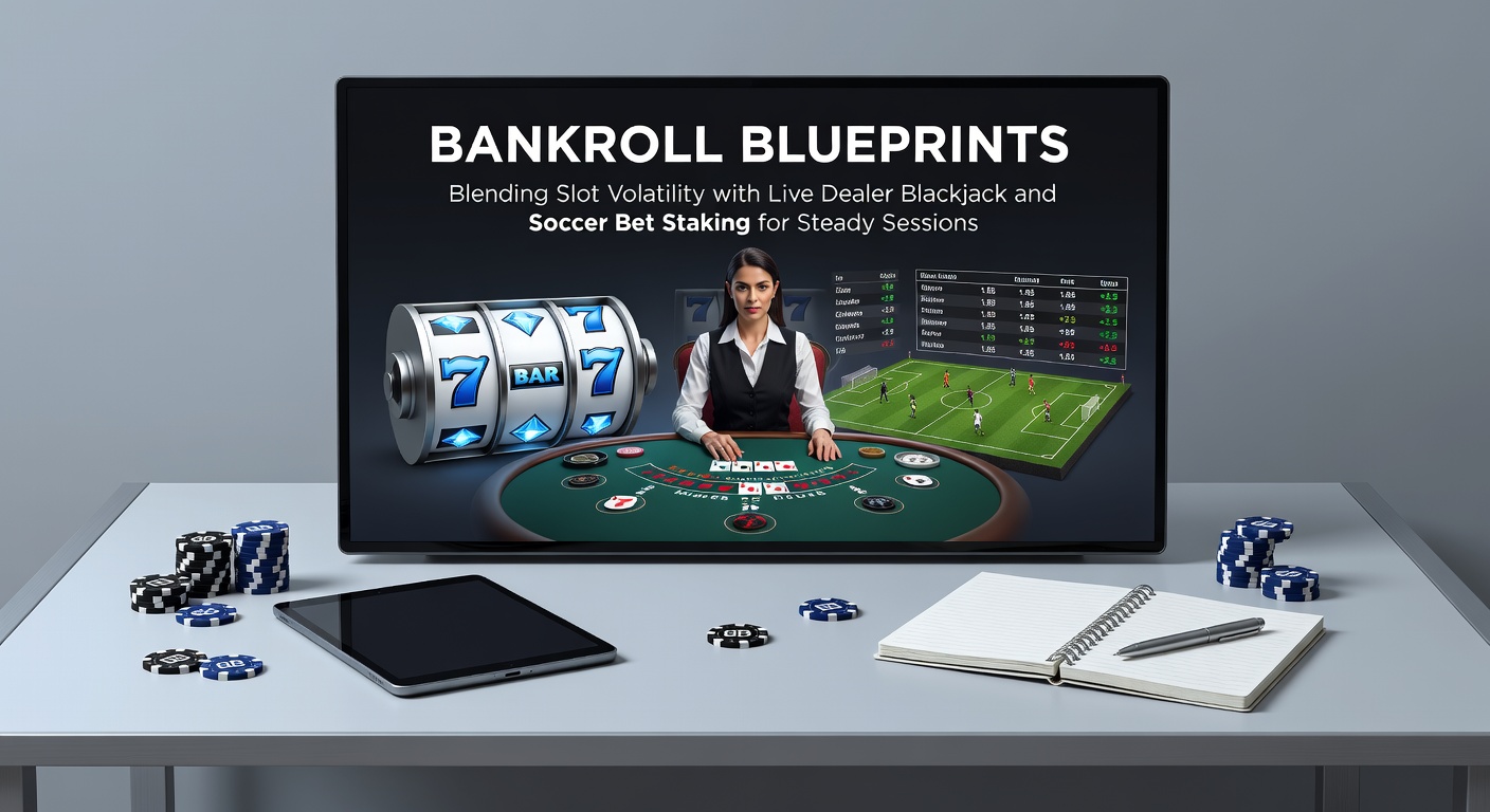 Grafiek met bankroll-curves die slotvolatiliteit, blackjack-sessies en voetbalweddenschappen laten zien, geïllustreerd met opwaartse trends en stabiele lijnen