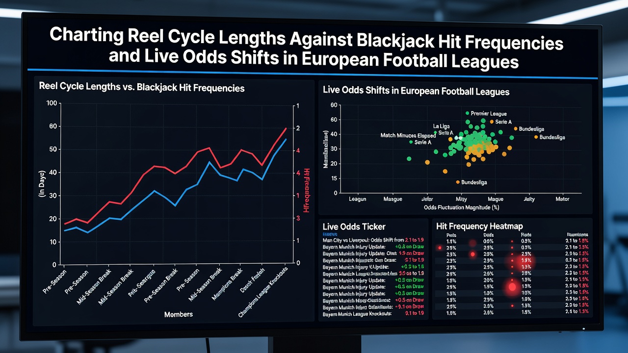 Grafiek die reel cycli lengtes vergelijkt met blackjack hit frequenties in Europese context