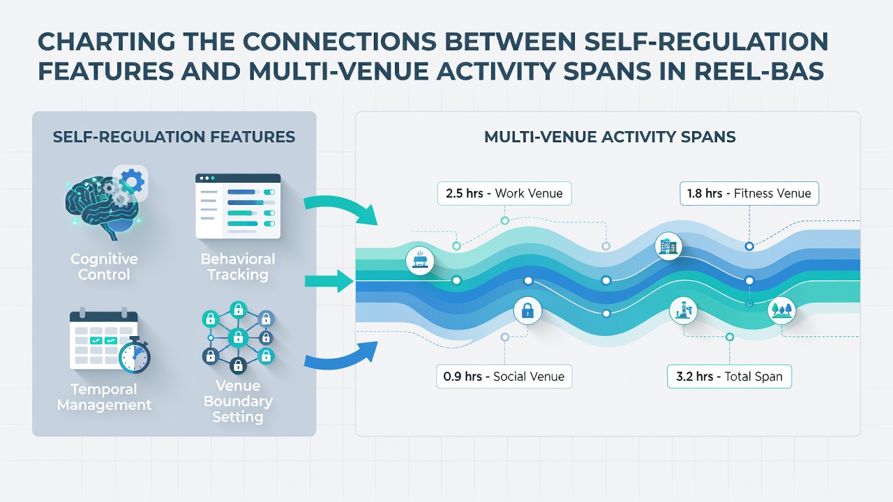 Diagram dat multi-venue activiteitsspans illustreert met zelfregulatie over verschillende gokcategorieën