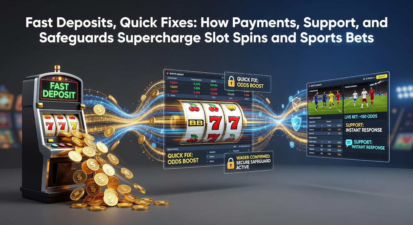 Afbeelding van een dynamische gokinterface met snelle betaalopties en beveiligde slots en sportweddenschappen