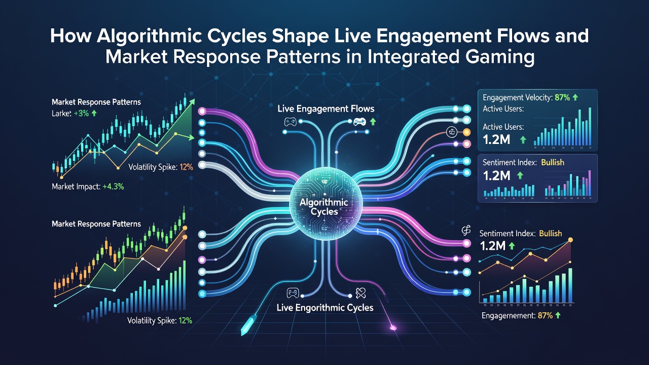 Diagram van marktrespons patronen beïnvloed door algoritmische cycli in live gaming