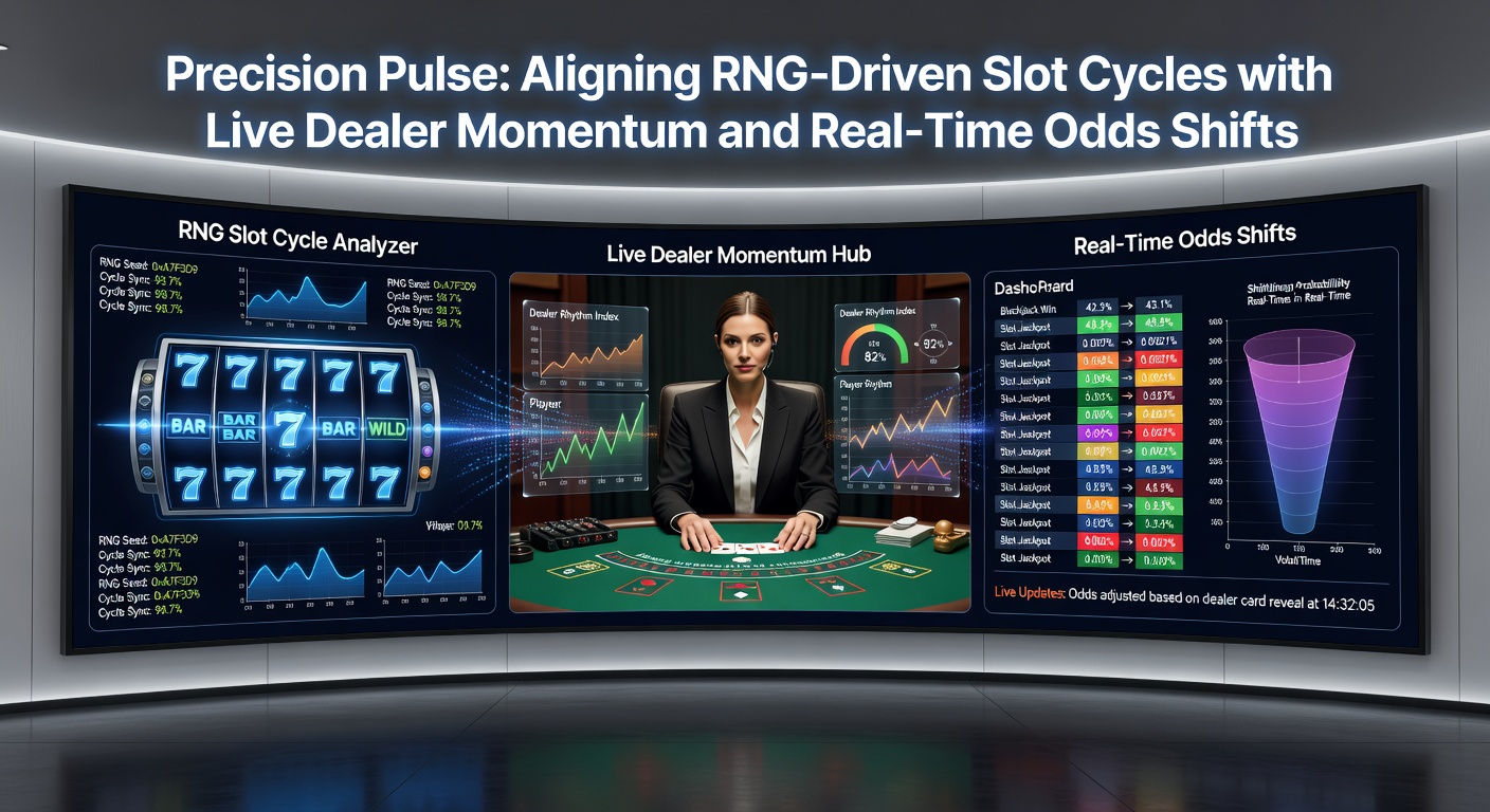 Live dealer aan blackjacktafel met RNG-slot overlay en odds-scherm, illustrerend perfecte timing van incentives en transacties